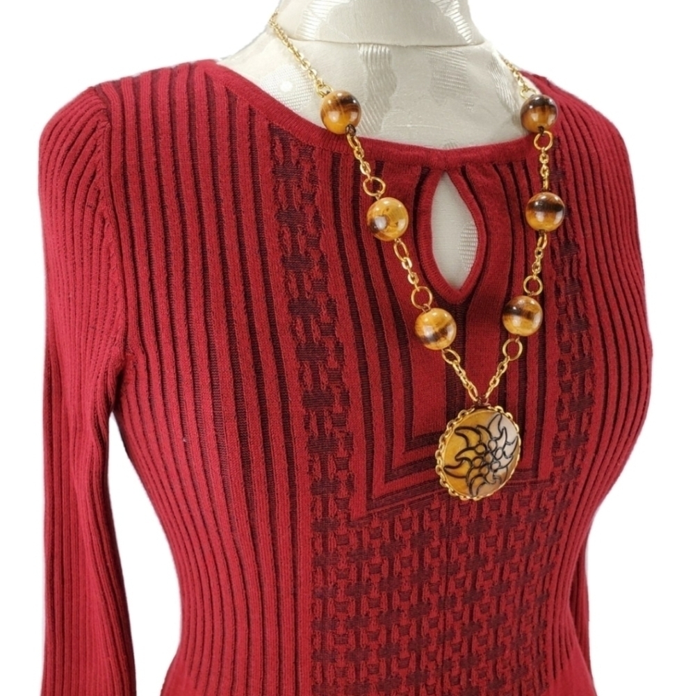 Vintage wood Wooden Polished Necklace